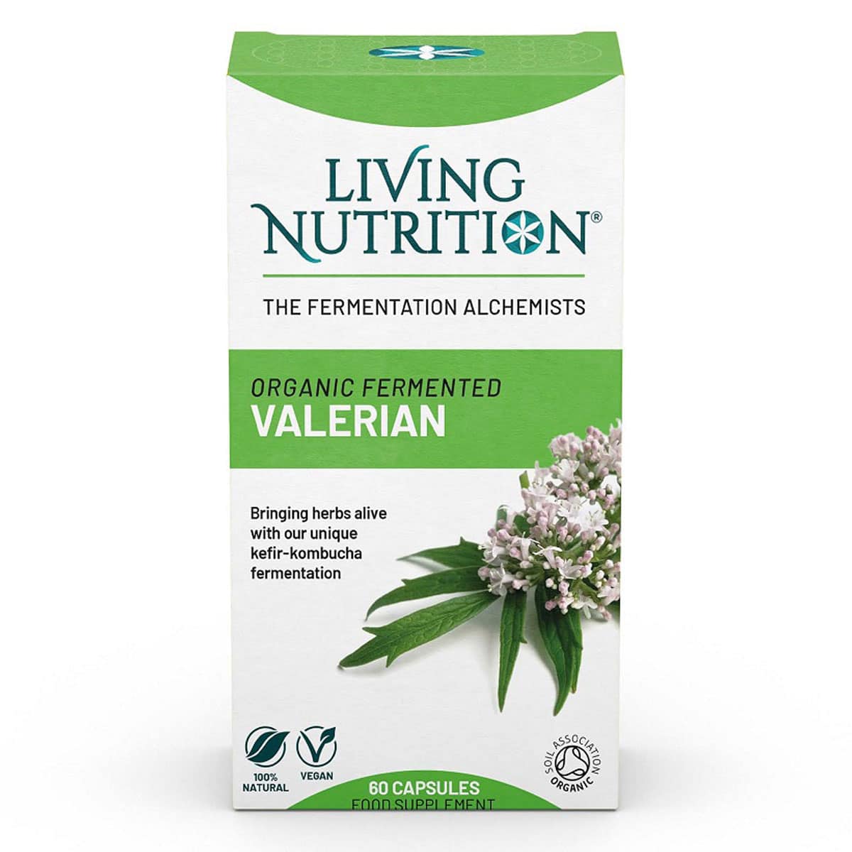 Living Nutrition - Cápsulas de Valerian fermentada (60 unidades) - producto