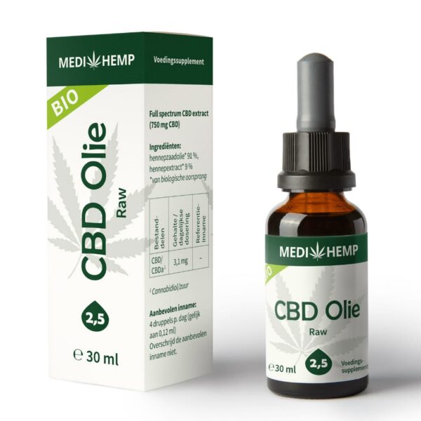 Medihemp - Aceite de CBD RAW 2,5% (30ml) - Imagen 2