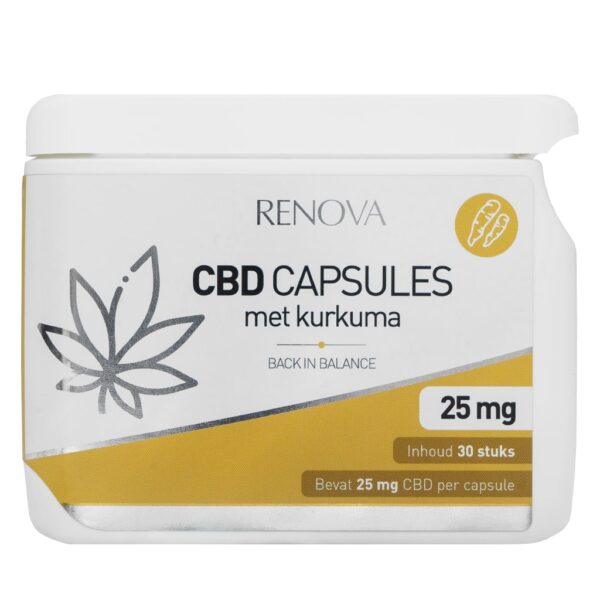 Renova - Cápsulas de CBD de cúrcuma al 5% (25 mg)