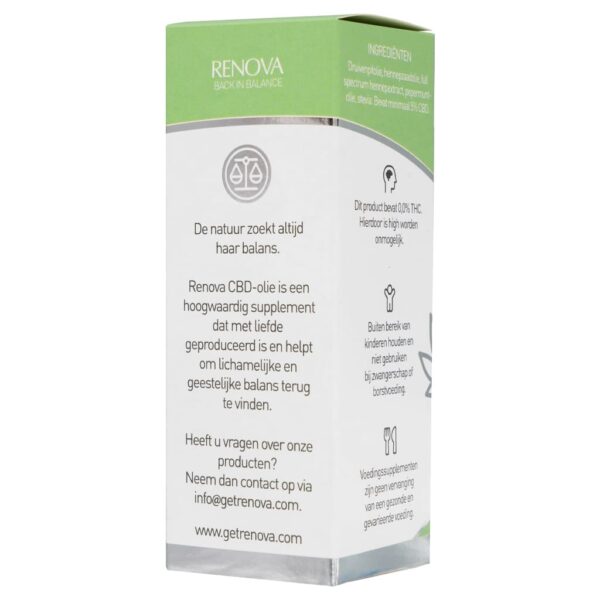 Renova - Aceite de CBD de infusión de menta 5% (30 ml) - Imagen 4